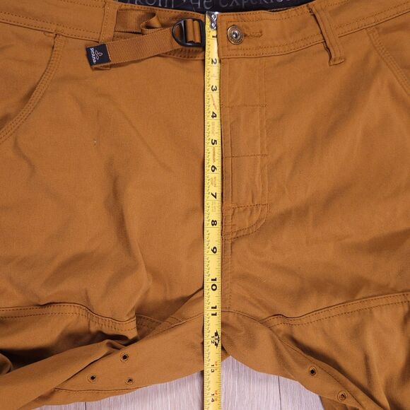 Prana Stretch Zion Hiking Pants Mens 36x32(31) Straight Fit Trail Stretch Orange - Picture 14 of 16